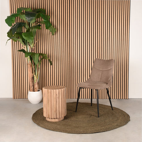 LABEL51 Bijzettafel Novan - Naturel Mangohout - 35x35x48cm