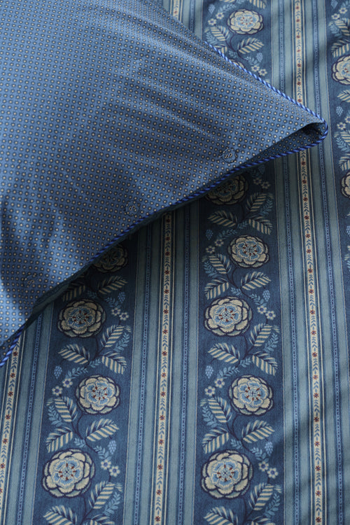 Pip Studio Dekbedovertrek Rosa Rani - 200 x 200/220 cm - Donkerblauw