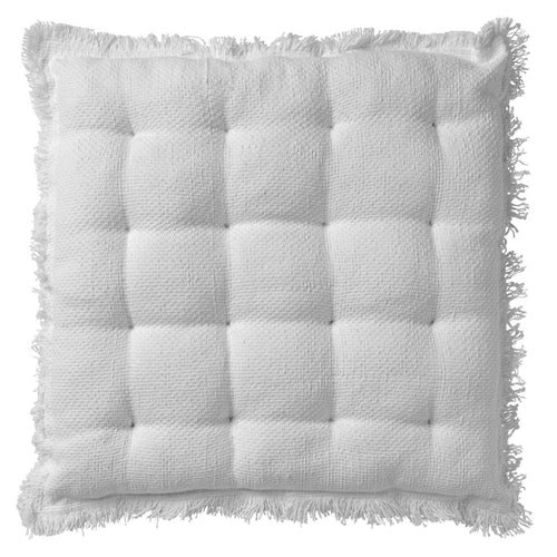 BURTO - stoelkussen 40x40 cm - gewassen katoen - Snow White - wit