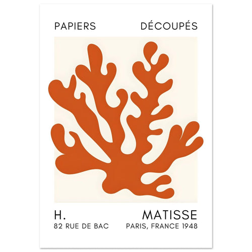 Artfulprints  Matisse – Saltflower shapes orange   poster A4 21x29.7 cm - vtwonen shop