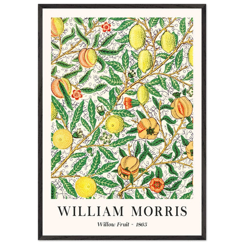 Artfulprints Poster met Lijst William Morris - Willow fruit   - 70x100 cm - Groen