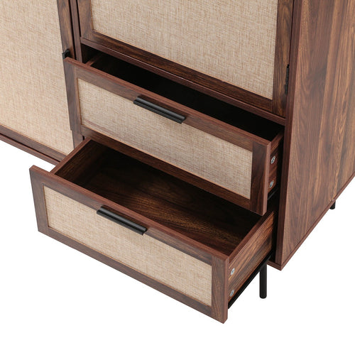 Calicosy - Hoge kast JETSON - Donker hout 100x39,5x120 cm