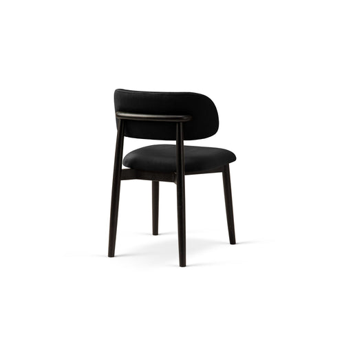 Set van 2 fluwelen stoelen Evan flueel zwart - 51x49.5x77cm