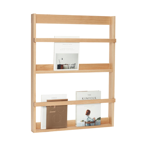 Hübsch tijdschrifthouder Display - eiken hout - 74x9xh92cm