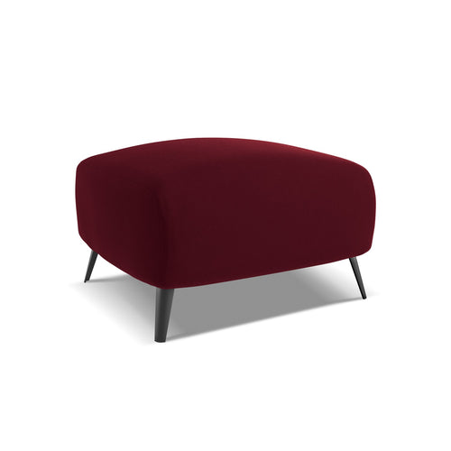 LaMiaSofa Poef Genova - velours - bourgondië - 65x65x44