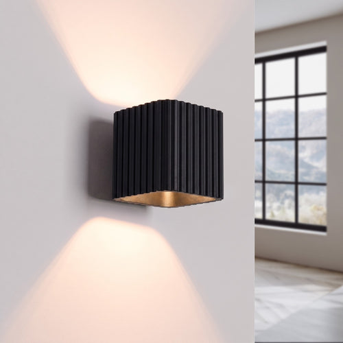 Sollux Lighting Wandlamp RIFF zwart G9 - 10x12x10cm