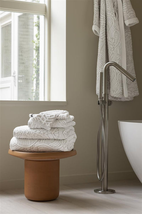 MOOOI Dodo Pavone - Douchehanddoek - Wit - 55x100 / 22x40 Inch cm