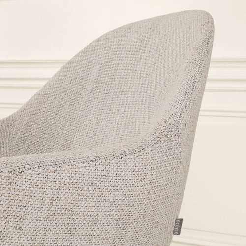 Nolon Nora-Mae Eetkamerstoel Beige Gemêleerd - Armleuning - Zwarte Poten