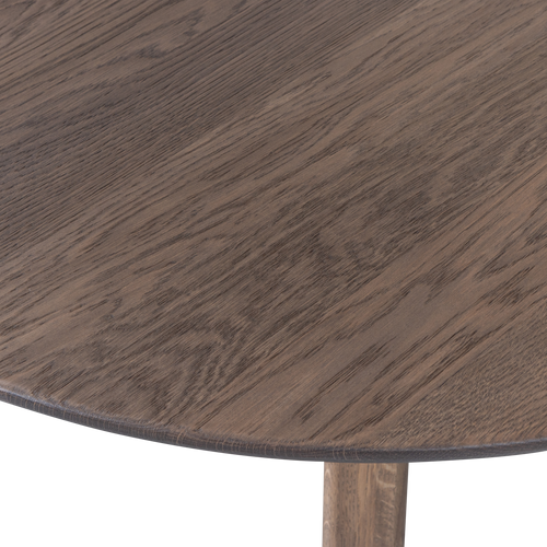 WOOOD eettafel rond doorgaande lamel Tablo - Eiken - Cashmere Brown -  Ø120 - vtwonen shop