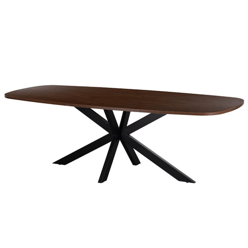 Giga Meubel Eettafel Jaimy - Walnoot - Deens Ovaal - 200 x 100 x 76 cm