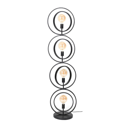 Giga Meubel Vloerlamp Turn Around XL - Zwart - 4-Lichts - 40x30x180cm - vtwonen shop