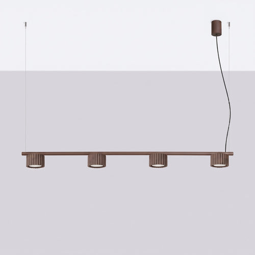 Sollux Lighting Kroonluchter AURA 4 bruin Gx53 - 122x10x208cm