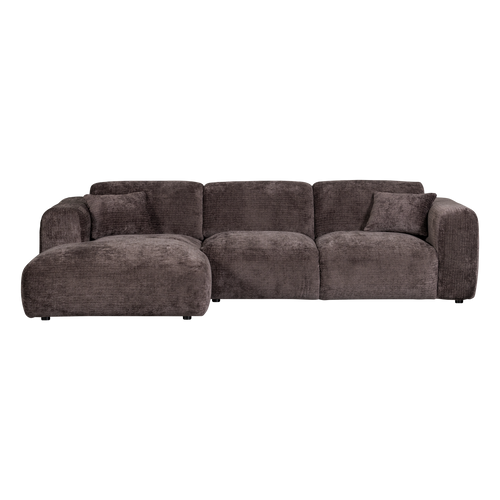 WOOOD chaise longue bank links Cloud - Chenille - Bruin - 80x280x165