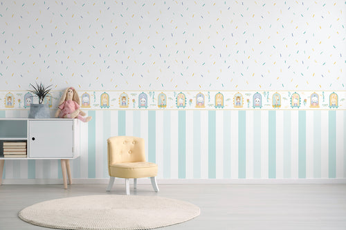 Sanders & Sanders behang strepen mintgroen en wit - 53 cm x 10 m - 640469 - vtwonen shop