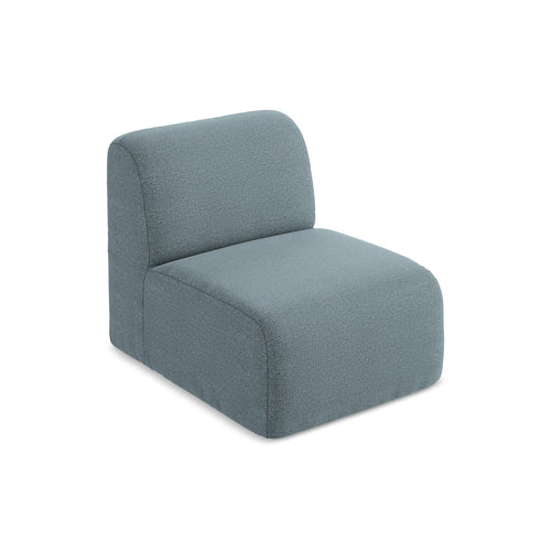LaMiaSofa Bankmodule midden Cervo - bouclé - jeans - 70x94x75