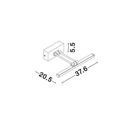 Merano Borden Schilderijlamp Antiek Messing Metaal LED 12W 801Lm 3000K