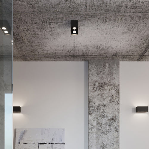 Sollux Lighting Wandlamp QUAD MAXI grijs - 20x12x10cm