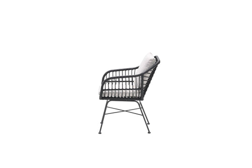 Margriet dining fauteuil- carbon black - zwart -desert sand - vtwonen shop
