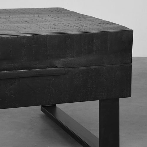 LABEL51 Salontafel Santos - Zwart Mangohout - 70x64x41cm - vtwonen shop