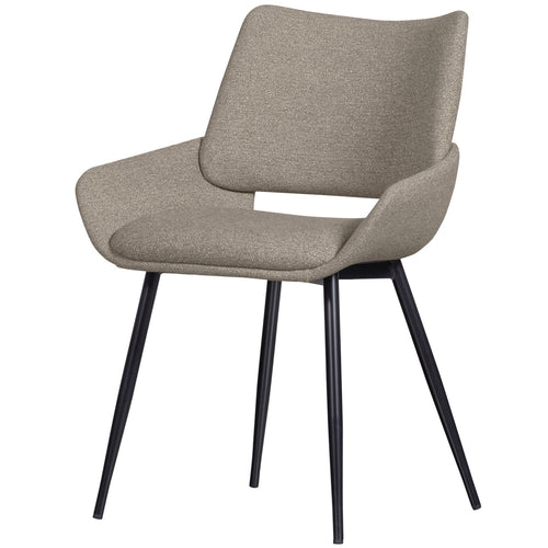 WOOOD eetkamerstoelen Parade - Melange Stof - Zand - Set van 6 - vtwonen shop