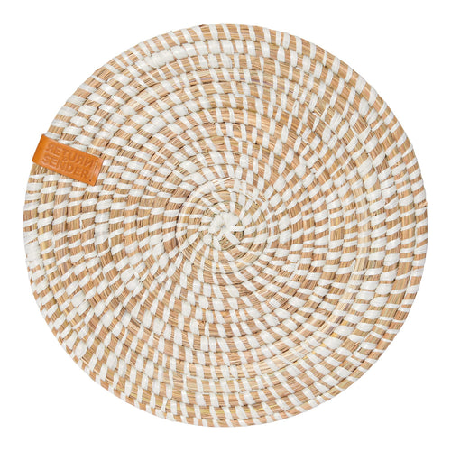 Return to Sender Placemats Ø 31 cm wit en naturel kaisagras - set van 2 - vtwonen shop