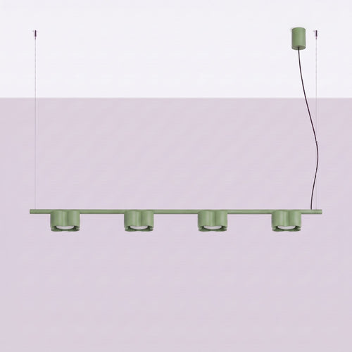 Sollux Lighting Kroonluchter OVIO 4 saliegroen Gx53 - 122x12x208cm