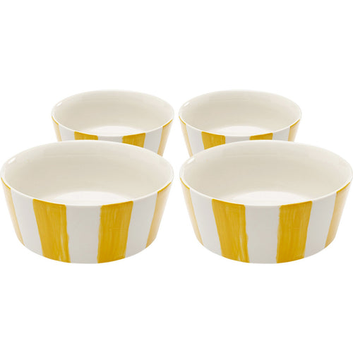 Kare Design Kommen Cocina geel en wit Ø14cm (4/set)