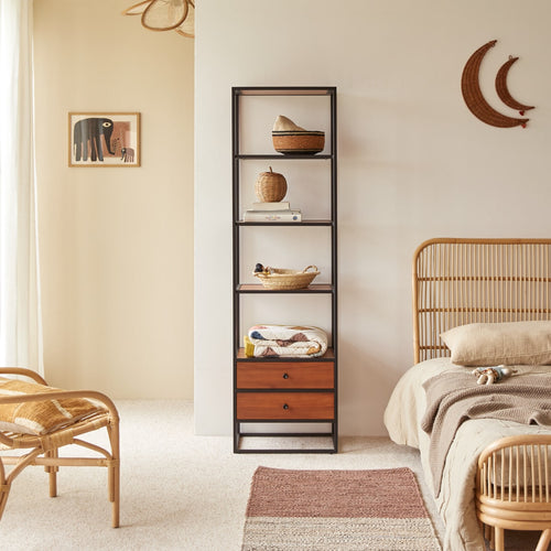 Tikamoon Kinderstellingkast van massief acacia en metaal - Naturel - vtwonen shop