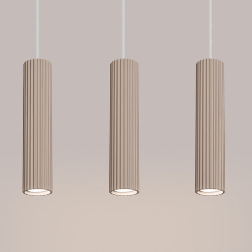 Sollux Lighting Hanglamp KARBON 3L taupe - 45x6,5x98cm