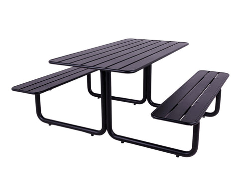 MaximaVida metalen picknicktafel Max zwart - 150 cm - vtwonen shop