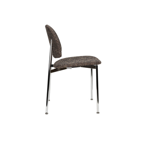 Zuiver Sunrise Eetkamerstoelen Chrome/Bruin - Set van 2