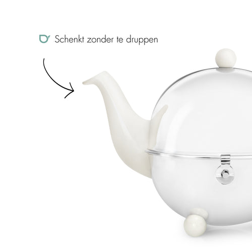 Bredemeijer - Theepot Cosy - 1,3 liter - Wit - vtwonen shop