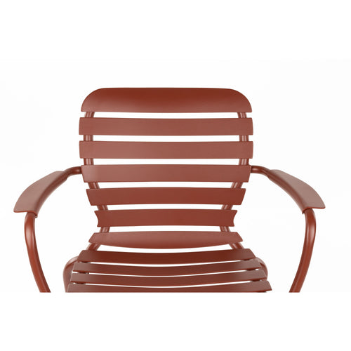 Zuiver Vondel Tuinstoel met Armleuning Rood - set van 2