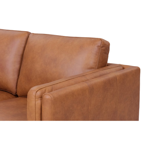Furnhouse 3-zitsbank Valencia - Cognacbruin - Leer - 88x220x101