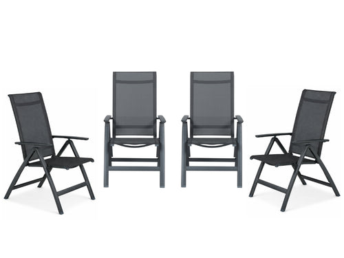 Garden Impressions Gala tuinstoelen set van 4 verstelbaar