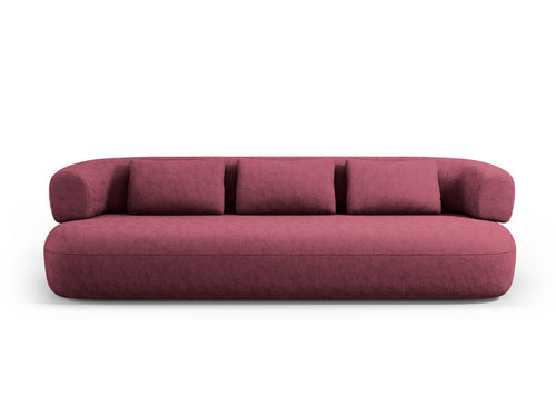 Micadoni Bank Jenny 4-zits, chenille, karmozijnrood - 90x226x73cm