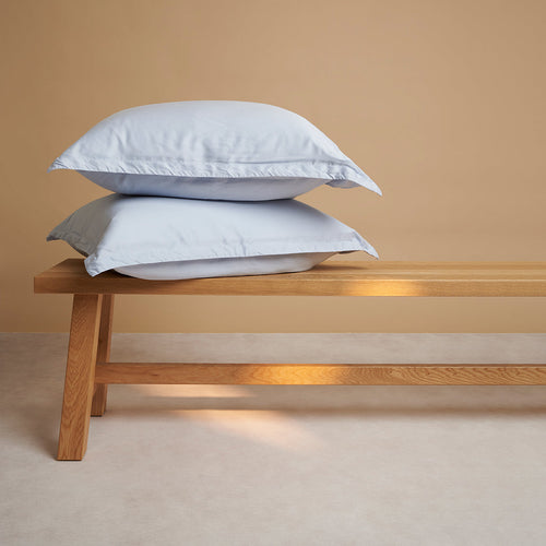 Coco & Cici - Tencel Twill Kussensloop 70 x 60 cm - Kussenhoes - Lichtblauw - Lyocell - Extra Zacht - Zonder Volant - vtwonen shop