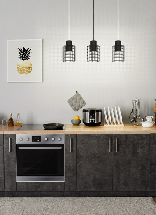 EGLO hanglamp Milligan - e27 - industrieel - 103 cm - zwart/wit - vtwonen shop