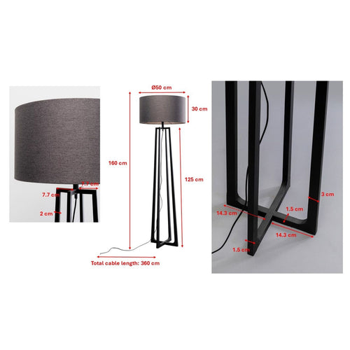 Kare Design Vloerlamp Timon 160cm beige