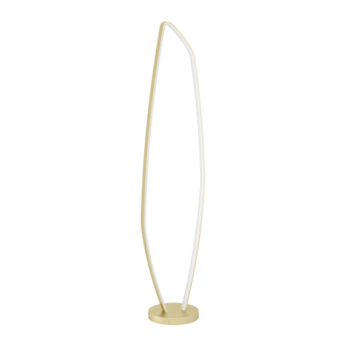 EGLO vloerlamp Vallerosa - led - 128,5 cm - goud/wit - staal - vtwonen shop