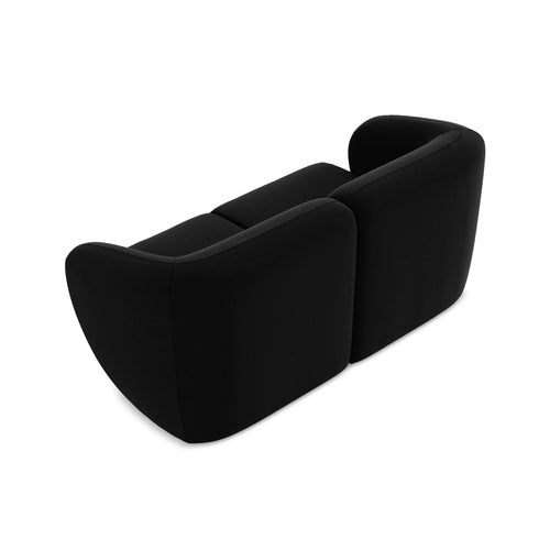 LaMiaSofa Tweezits modulaire bank Cervo - velours - zwart - 174x94x75