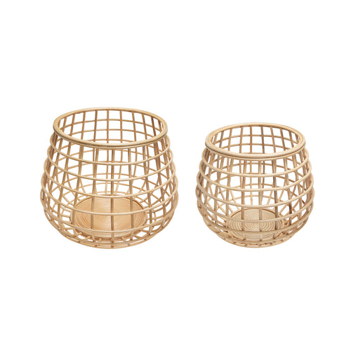 Hübsch manden Energy - rotan - ø45xh40, ø60xh45cm - vtwonen shop