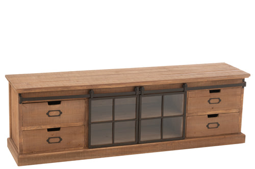 J-Line tv kast Mia - dennenhout - naturel