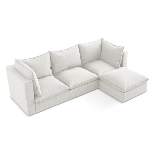 LaMiaSofa hoekbank rechts Ravenna - bouclé - wit - 255x165x77