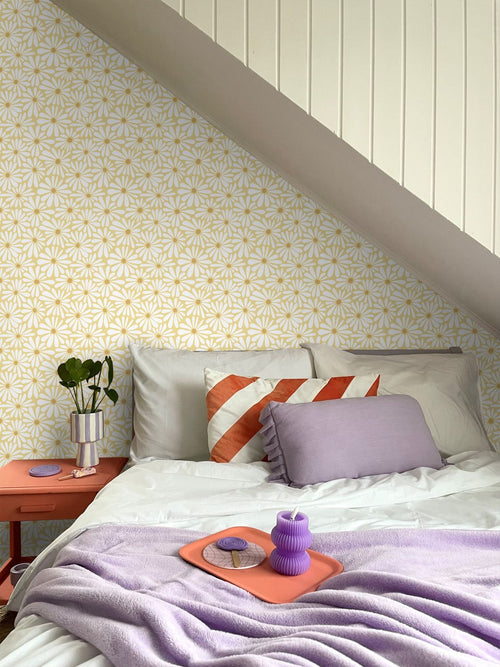ESTAhome behang madeliefjes pastel geel - 0.53 x 10.05 m - 132006