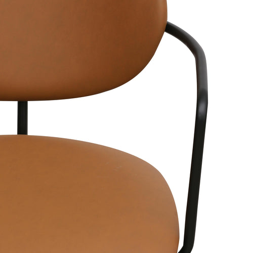 Furnhouse bureaustoel Lido - Cognacbruin - Kunstleer - 57x54x71