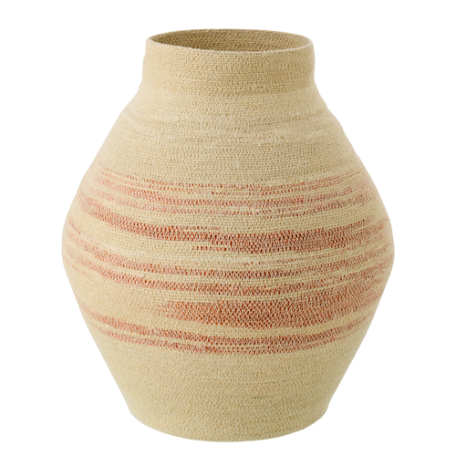 J-Line mand Gestreept - zeegras - naturel/oranje