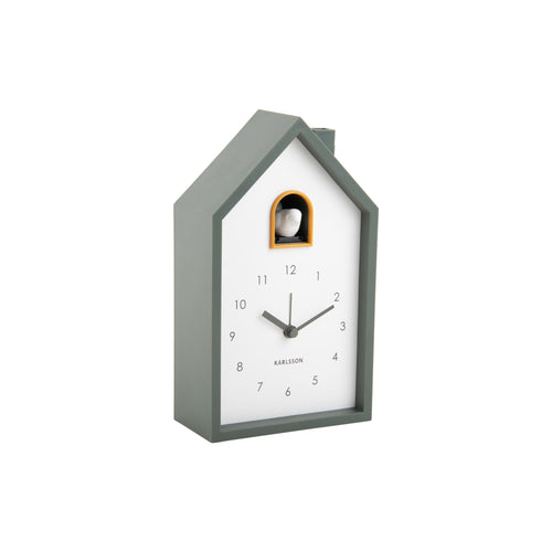 Karlsson wekker Modern Cuckoo - groen - 12x6x20cm - vtwonen shop