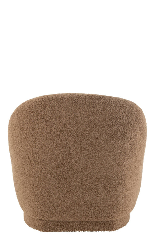 J-Line zetel Teddy Boucle - velvet - bruin