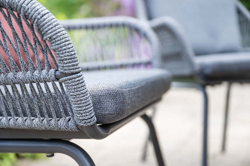 Garden Impressions Triton tuinstoelen set van 4 grijs rope